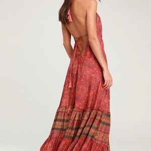 Anthropologie RAGA Bohemian Floral Halter Maxi Dress - Women
